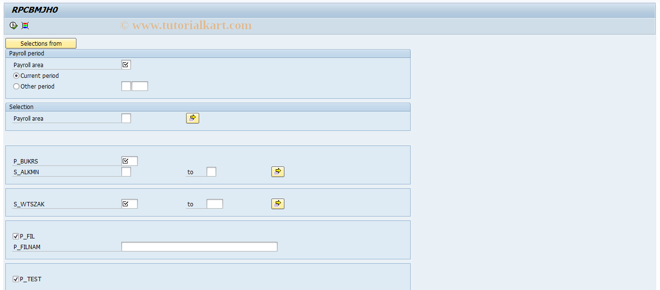 SAP TCode PC00_M21_RPCBMJH0 - Report on minimum contribution