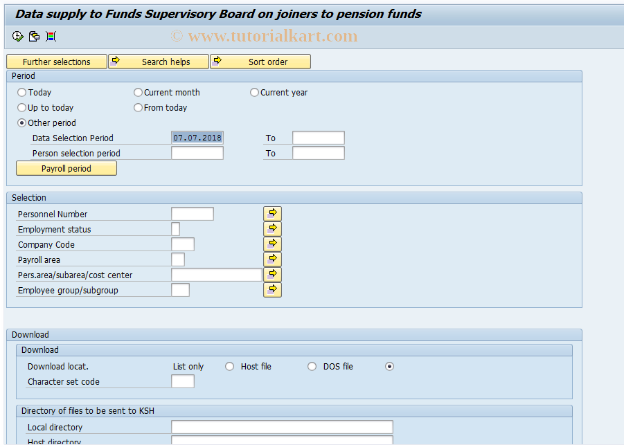 SAP TCode PC00_M21_RPCPFAH0 - Data supply ..
