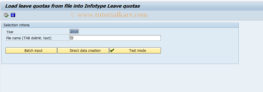 SAP TCode PC00_M21_RPISZBH0 - Staffing of leave quotas