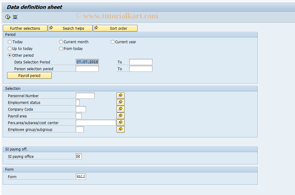 SAP TCode PC00_M21_RPLAMLH2 - Data specification sheet