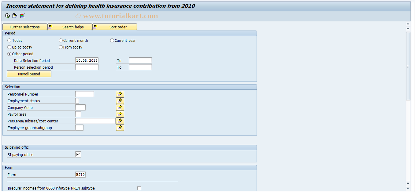 SAP TCode PC00_M21_RPLJIGH2 - Income conf. to det. health s. 2010