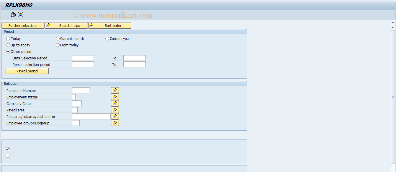 SAP TCode PC00_M21_RPLK98H0 - Solidarity tax 98% - data collection