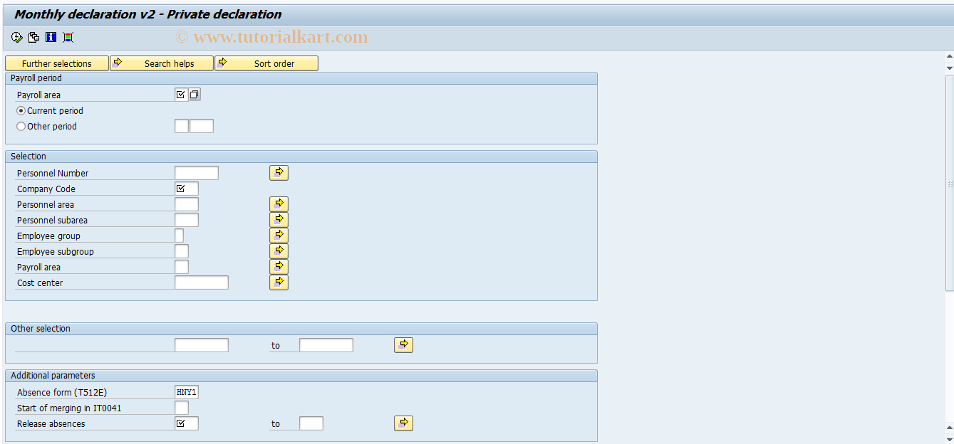 SAP TCode PC00_M21_RPLVADH0SIM - Monthly Ret.V2 Indicator Tax Return Test