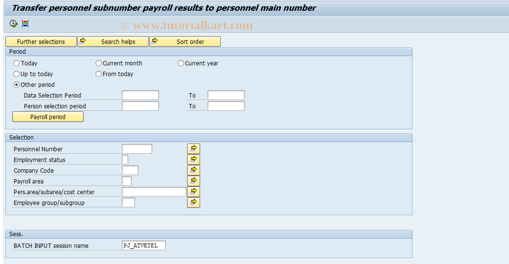 SAP TCode PC00_M21_RPUATVH0 - Transfer payr. data of sec. pers.no.
