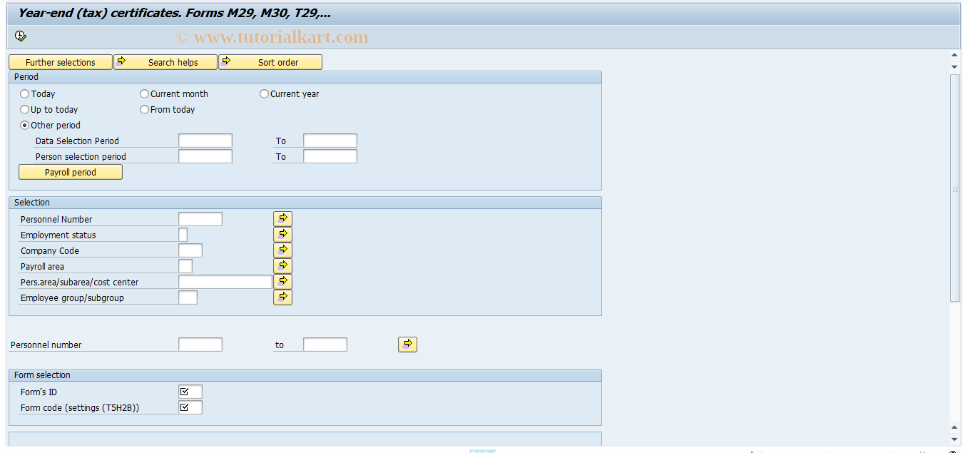 SAP TCode PC00_M21_RPUHBMHX - Post-corrections (type X, Y, Z)