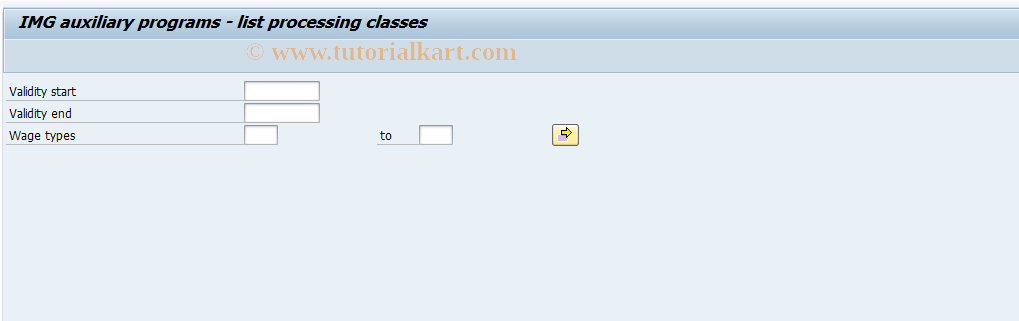 SAP TCode PC00_M21_RPUIMGH2 - Processing classes