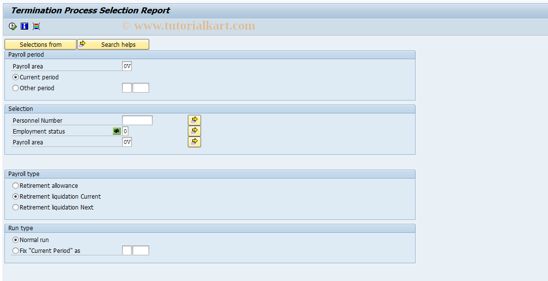 SAP TCode PC00_M22_CALC_RETLCS - Simulate ret. liquid. current period