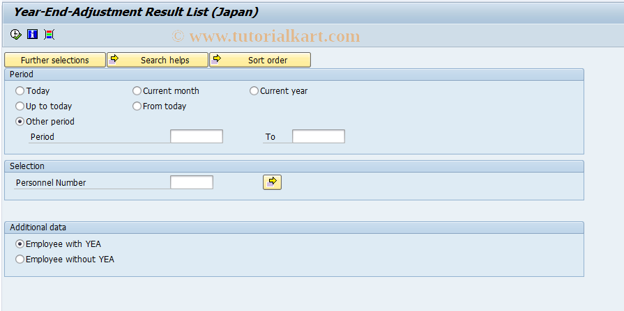 SAP TCode PC00_M22_CECK - Check Y.E.A. results