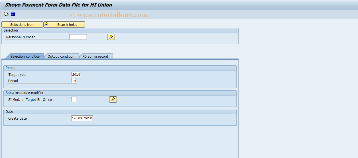 SAP TCode PC00_M22_CHUB - Shoyo payment form data file (HU)