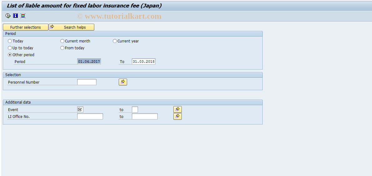 SAP TCode PC00_M22_CLIA - Fixed labor insurance fee