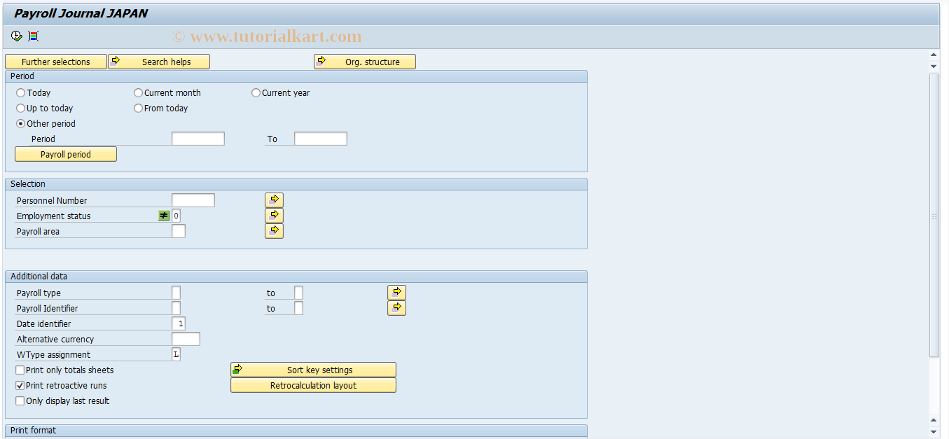 SAP TCode PC00_M22_CLJN - Payroll Journal