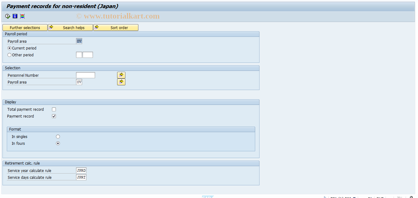 SAP TCode PC00_M22_CNRP - Non-resident payment report