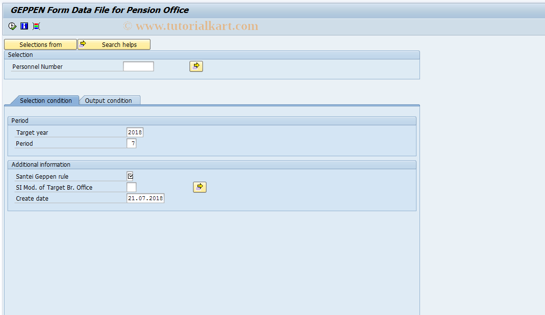 SAP TCode PC00_M22_CSHG - GEPPEN form data file (SI)