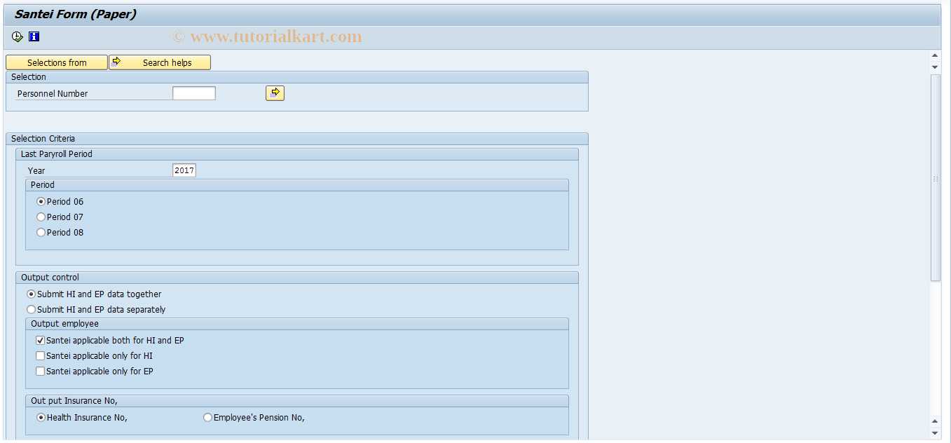 SAP TCode PC00_M22_CSIC_NT - Santei form August