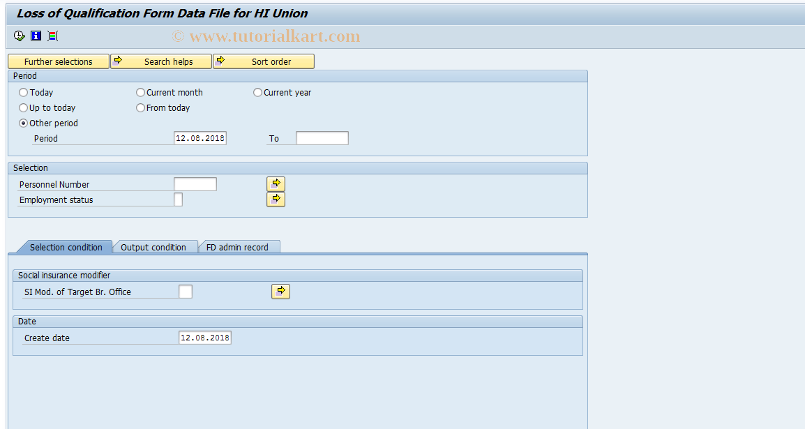 SAP TCode PC00_M22_LHUL - Loss of qual. form data file (HU)