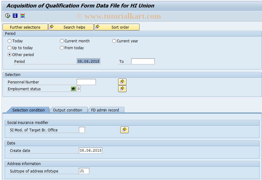 SAP TCode PC00_M22_LHUO - Acq. of qual. form data file (HU)