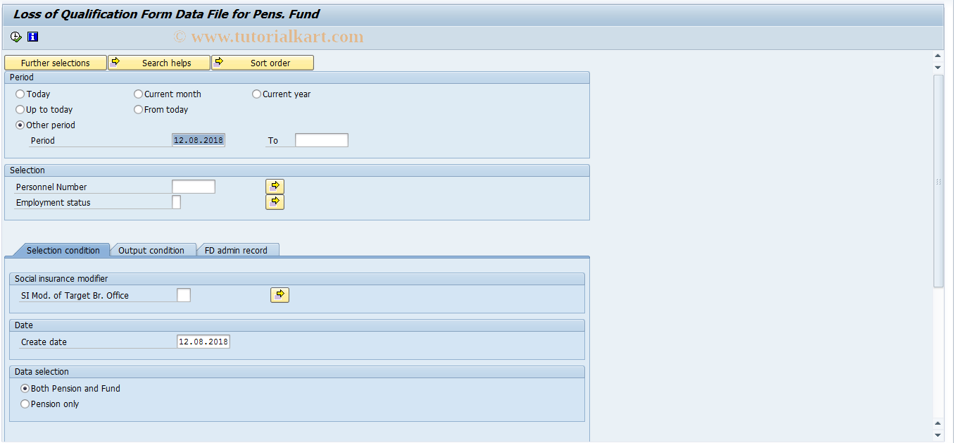 SAP TCode PC00_M22_LPFL - Loss of qual. form data file (PF)