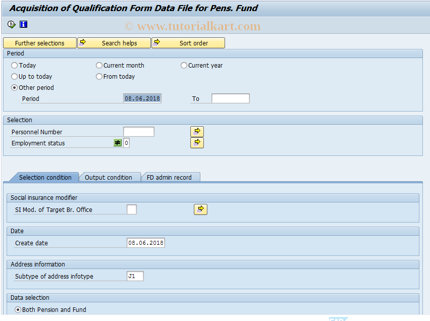 SAP TCode PC00_M22_LPFO - Acq. of qual. form data file (PF)
