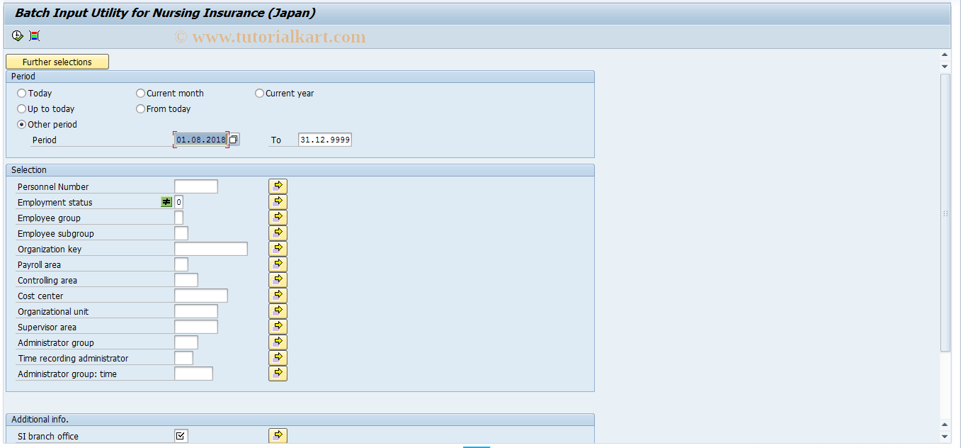 SAP TCode PC00_M22_UNIIJ - Nursing Insurance Status Check