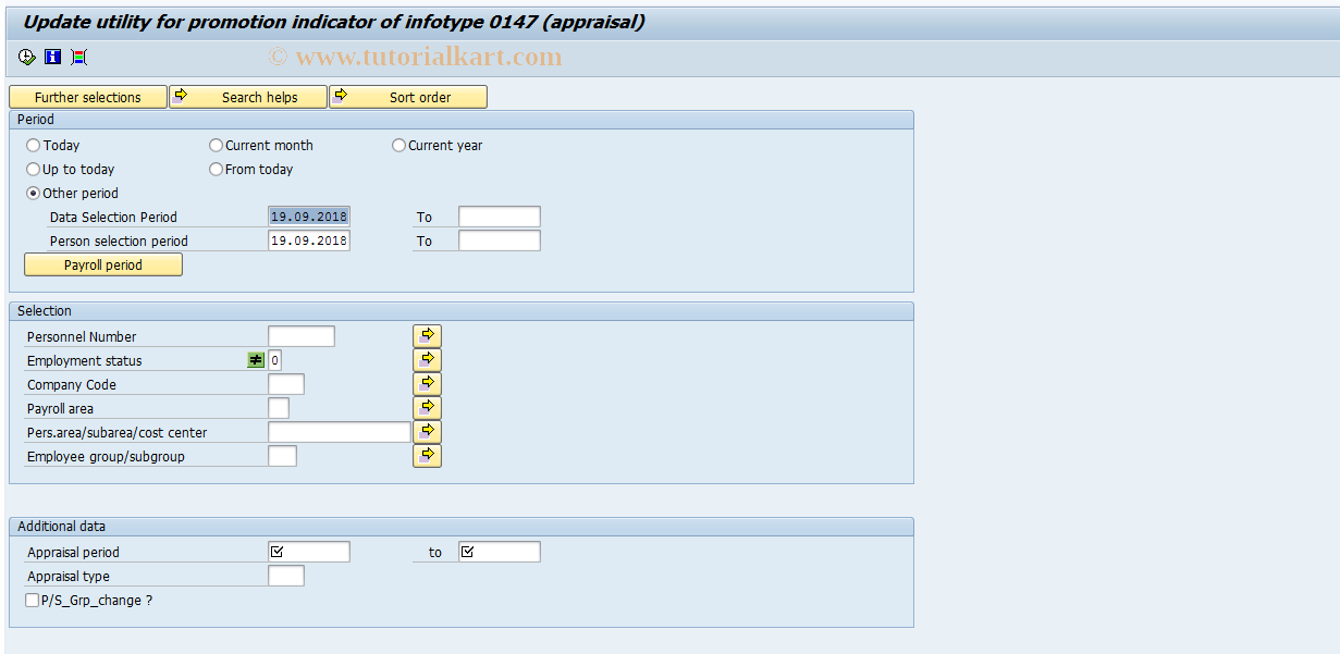 SAP TCode PC00_M22_UTRFJ3 - Update P/S based on promotion indirect 