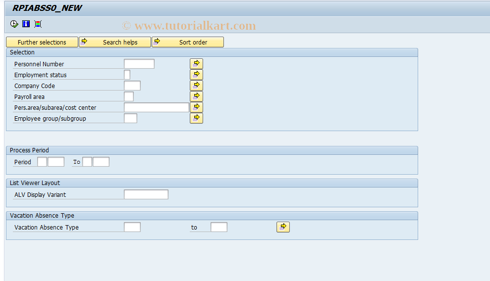 SAP TCode PC00_M23_IABS - Correct absence