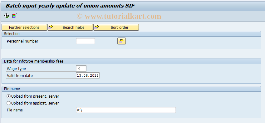 SAP TCode PC00_M23_ISIF - Batch input yearly update from SIF