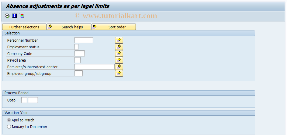 SAP TCode PC00_M23_LABS - Absence Adjustments