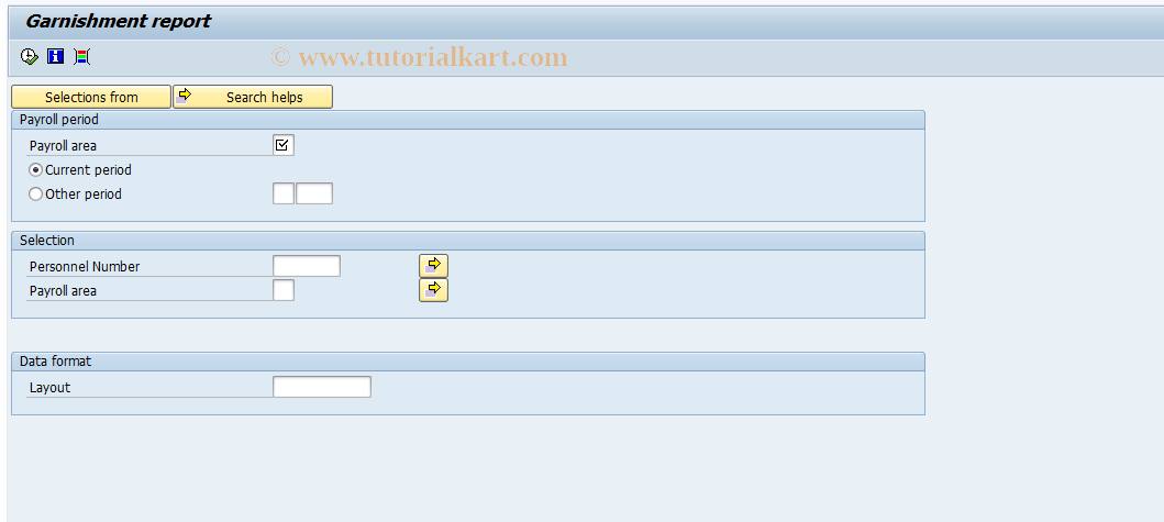 SAP TCode PC00_M23_LGAX - Garnishment exceptions report.
