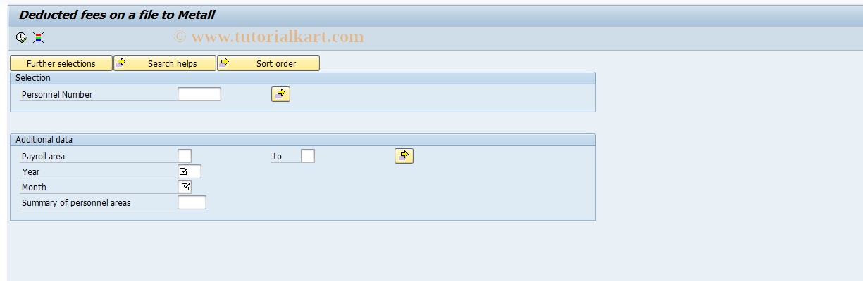 SAP TCode PC00_M23_LMEF - Deducted fees on a file to Metall