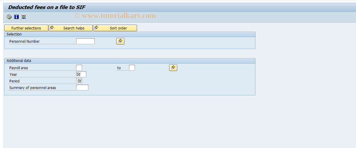 SAP TCode PC00_M23_LSIF - Deducted fees on a file to SIF