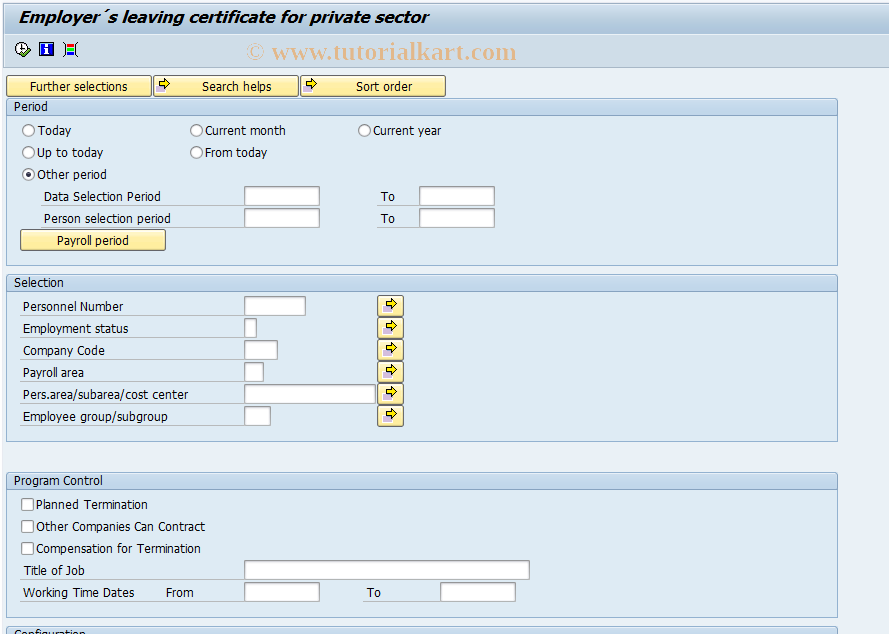 SAP TCode PC00_M23_RPLTCES0 - Employer's Certificate