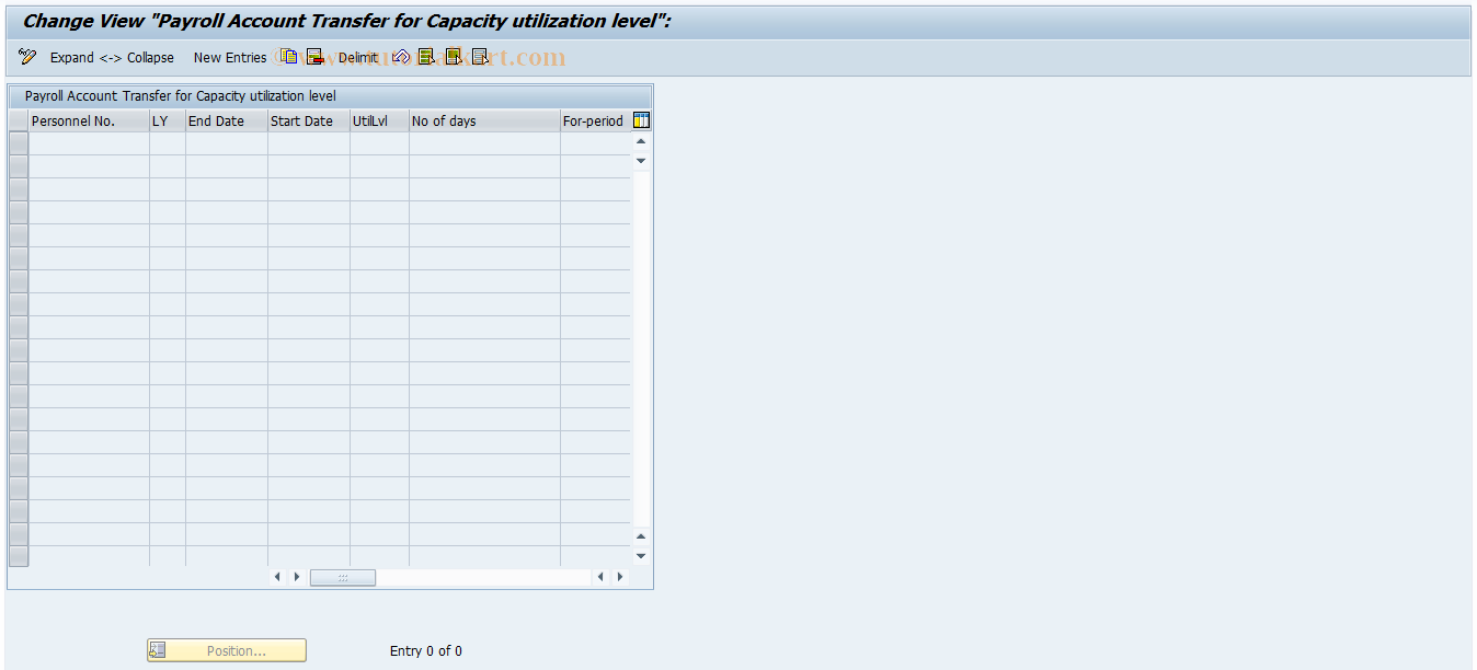 SAP TCode PC00_M23_T5SVT - Manual update of VACS table T5SVT