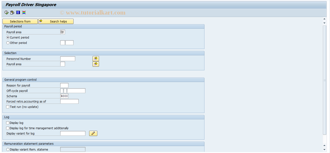 SAP TCode PC00_M25_CALC - Start Payroll