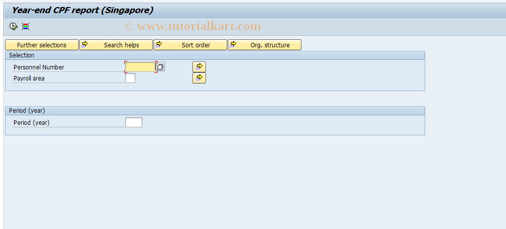 SAP TCode PC00_M25_CCPY - Run Year-End Report for CPF