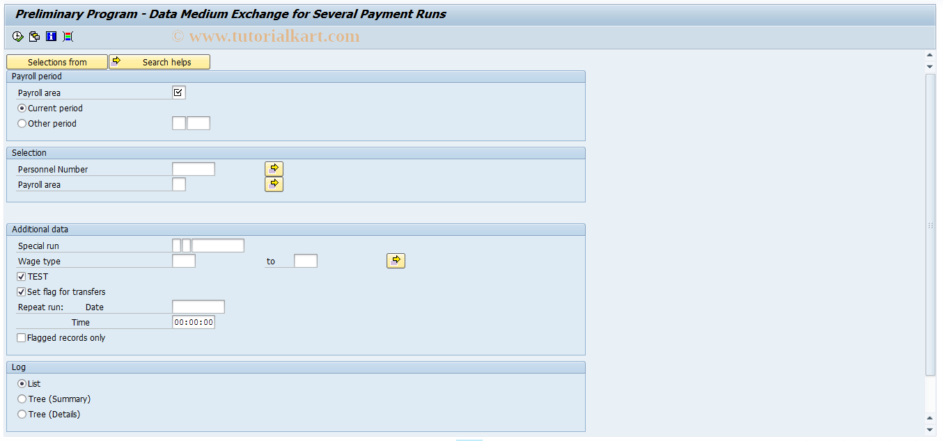 SAP TCode PC00_M25_CDTA - Prepare Bank Transfer