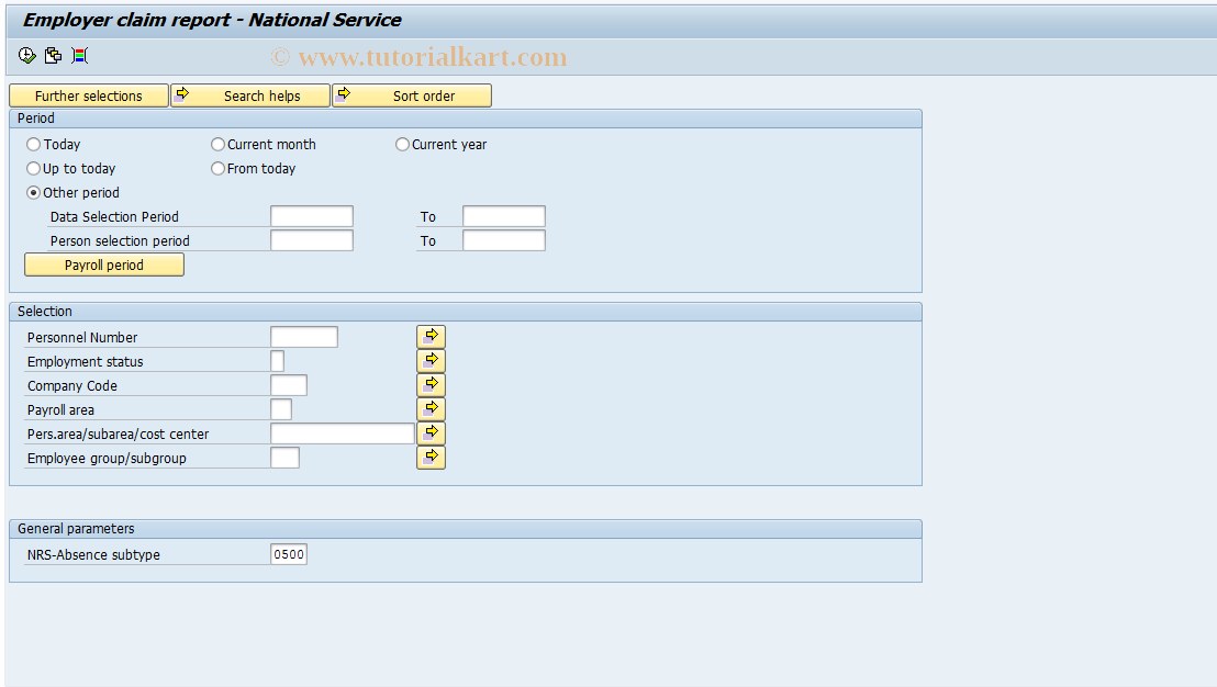 SAP TCode PC00_M25_CNRCL - Run Employer Claim Report for NRS