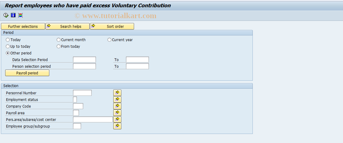 SAP TCode PC00_M25_CVCOP - Run Vol. CPF Overpaid Report