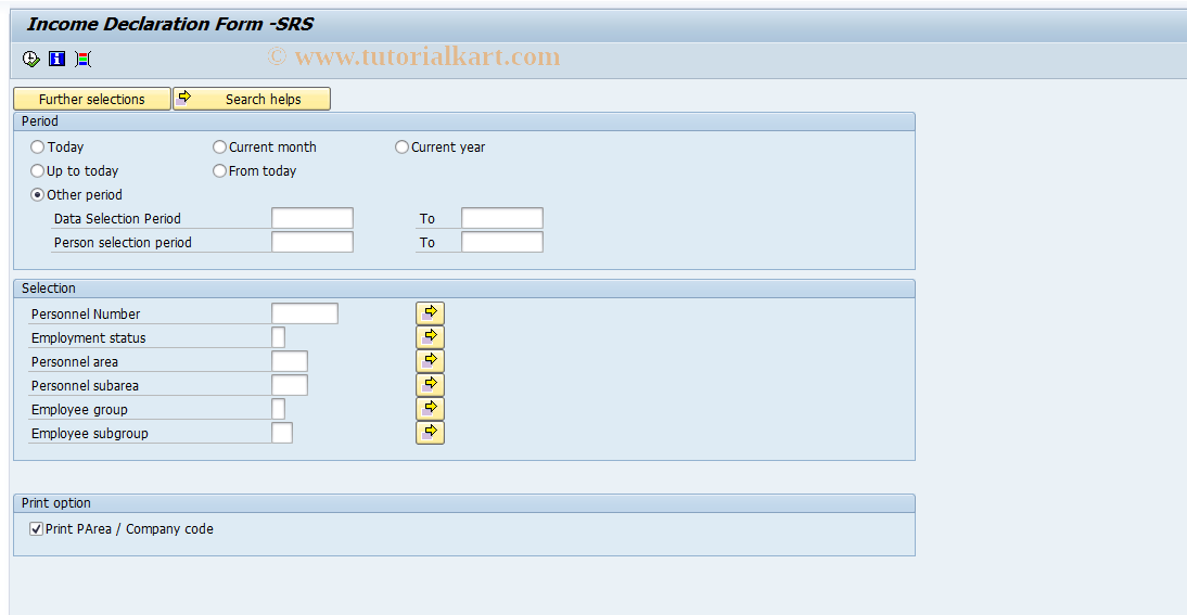 SAP TCode PC00_M25_SRS1 - SRS Report for Singapore