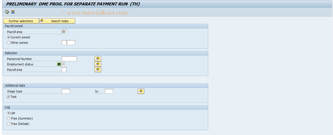 SAP TCode PC00_M26_CDTB - Pay in Advance