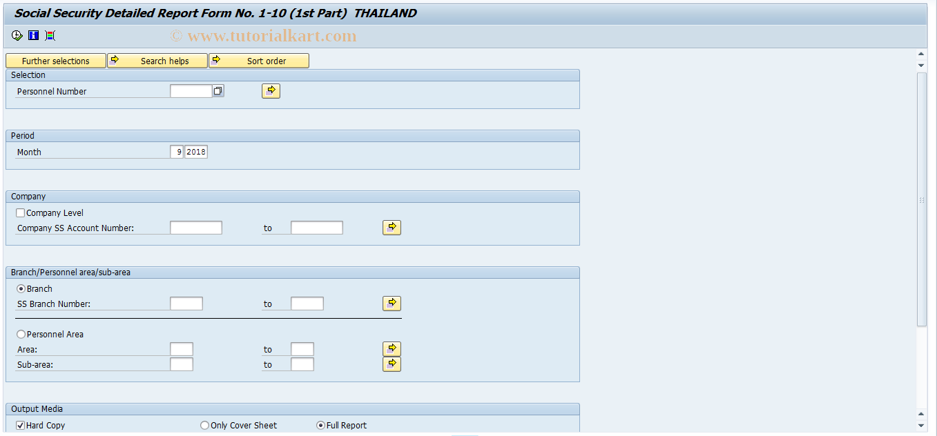 SAP TCode PC00_M26_CSSD1 - Print Details of Social Sec. Form