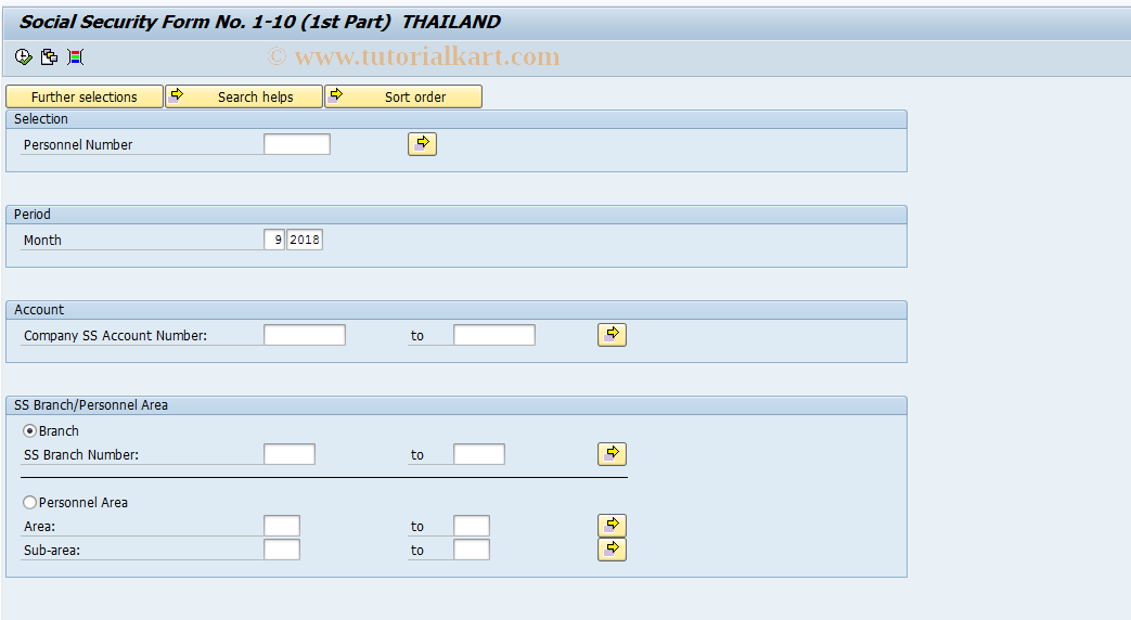 SAP TCode PC00_M26_CSSS1 - Print Summary of Social Sec. Form