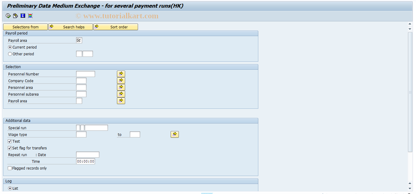 SAP TCode PC00_M27_CDTC - Prepare Bank Transfer