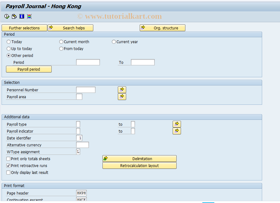 SAP TCode PC00_M27_CKJN - Display Payroll Journal