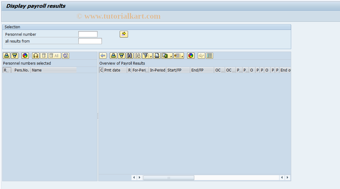 SAP TCode PC00_M27_CLSTR - Display Payroll Result