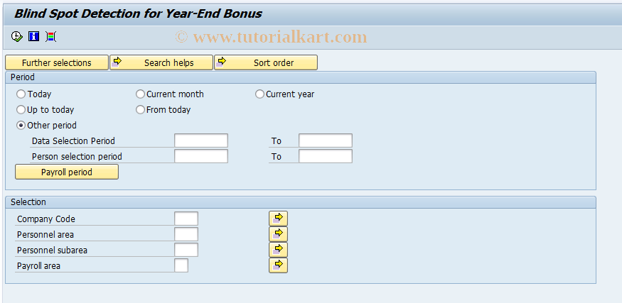 SAP TCode PC00_M28_CXTY - Blind Spot Detection for YEB