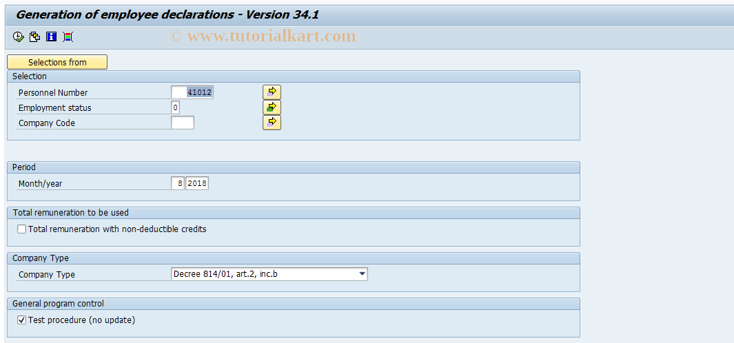 SAP TCode PC00_M29_CDGI0 - SIJP-Interface 29