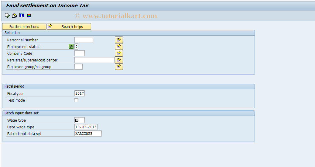 SAP TCode PC00_M29_CIMPF - Final settlement 29