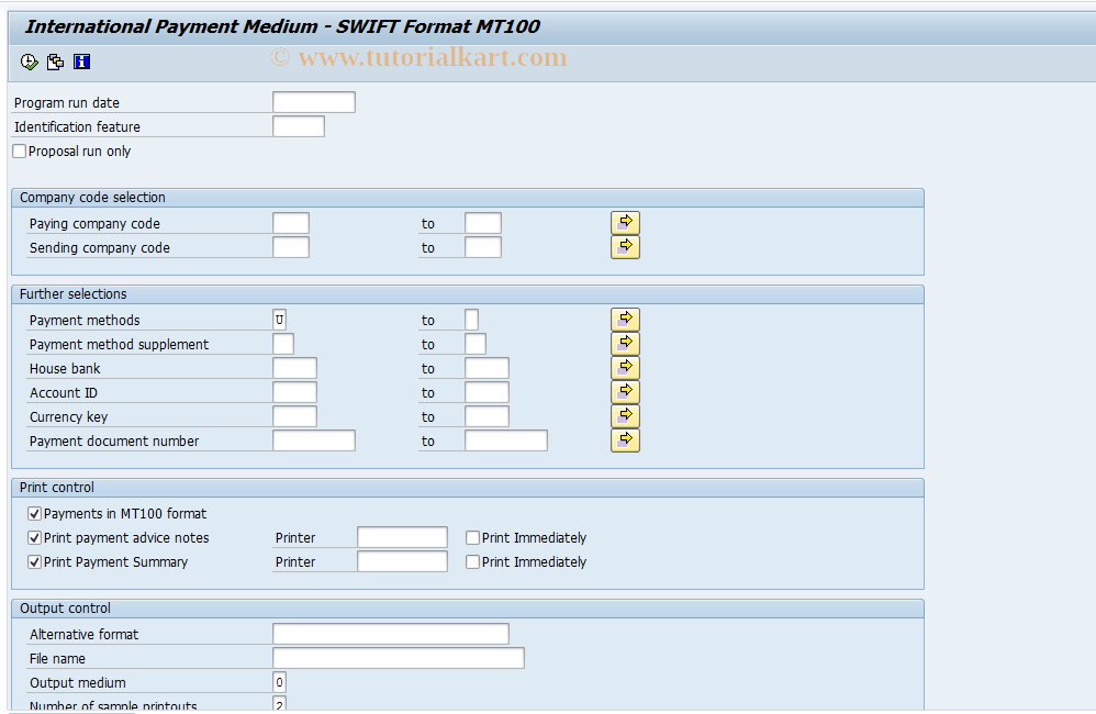 SAP TCode PC00_M29_FFOT - Create DME 29