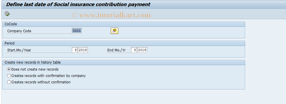 SAP TCode PC00_M29_SSDD_ADMIN - Social insurance payment data