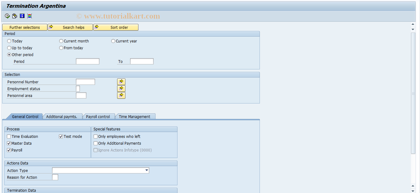 SAP TCode PC00_M29_TRM0 - Termination driver